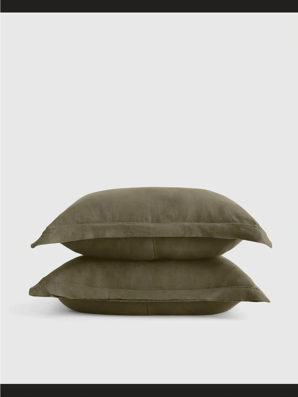 NWOT Standard European Linen Double Flange Sham Set - Picture 1 of 6